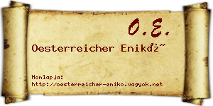 Oesterreicher Enikő névjegykártya